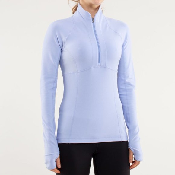 Lululemon Run Switch Back 1/2 Zip Long Sleeve Lavender Dusk Heathered 8 #W3278S - Picture 11 of 15